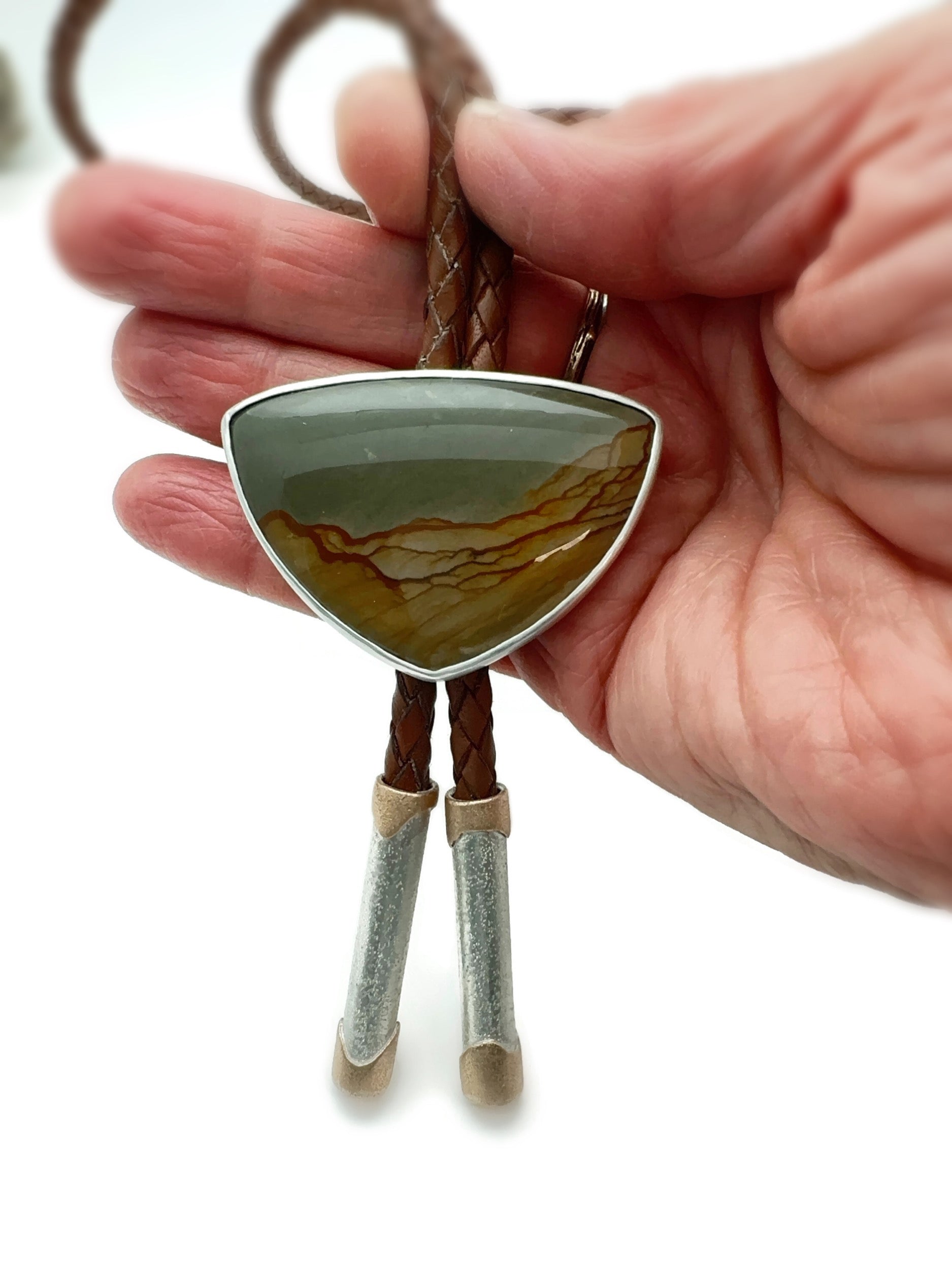 Cripple Creek Picture Jasper Bolo Tie