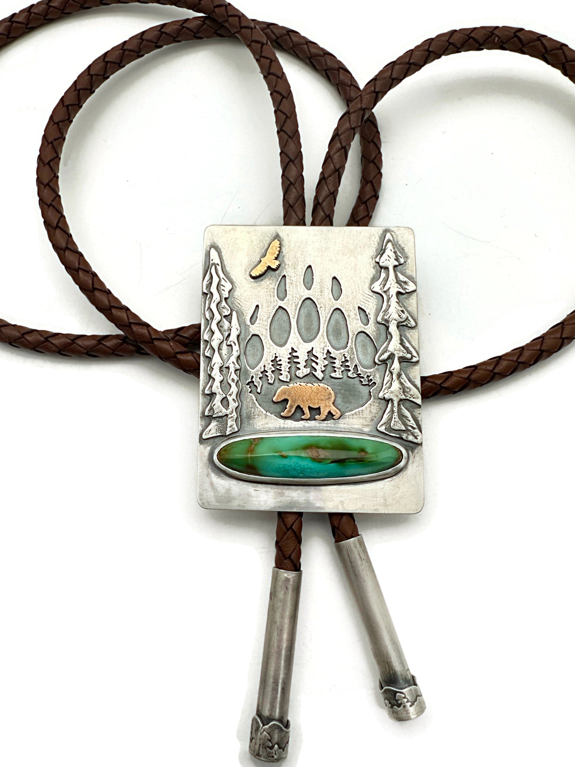 Bear in the Woods Bolo Tie