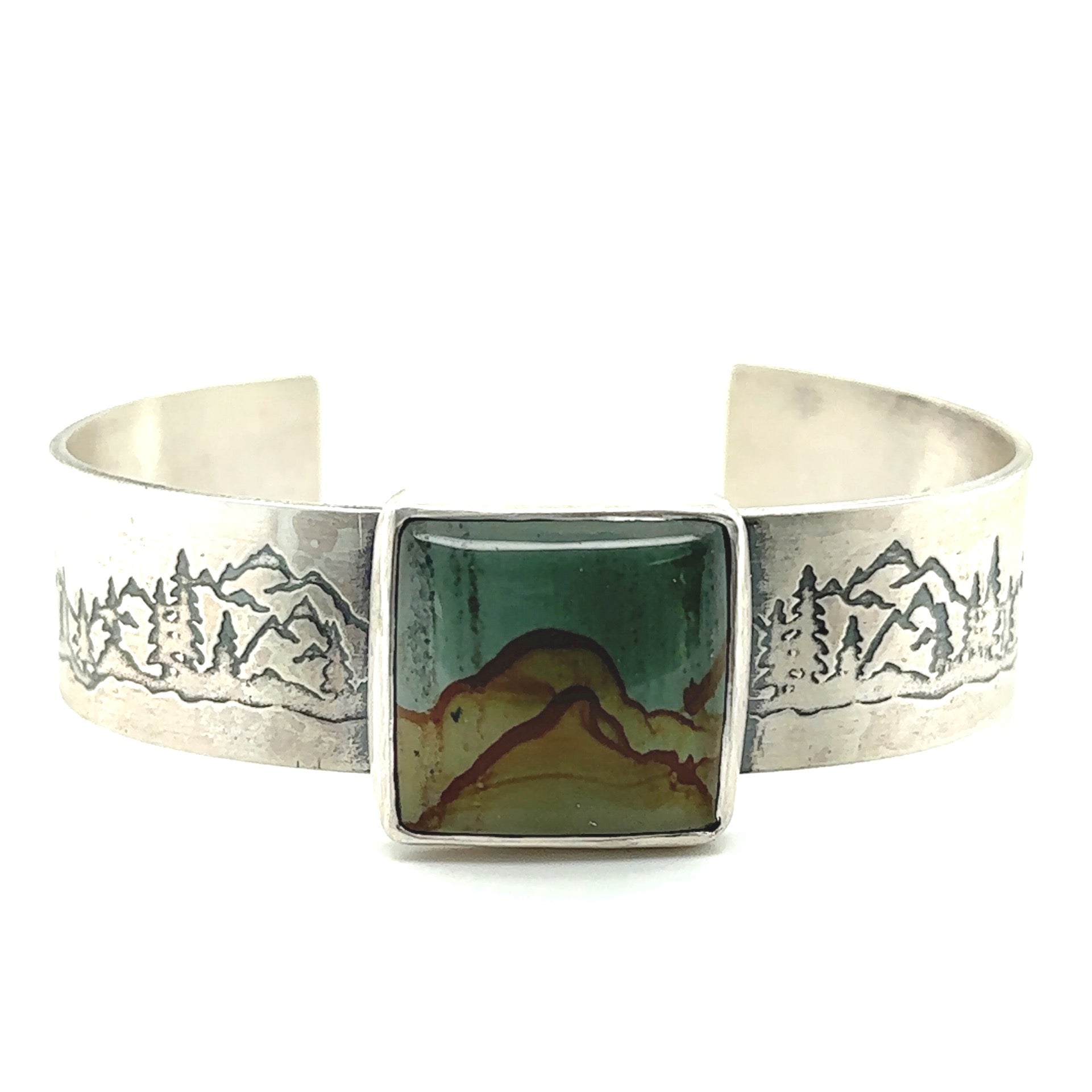 Cripple Creek Jasper Mountain Cuff Bracelet