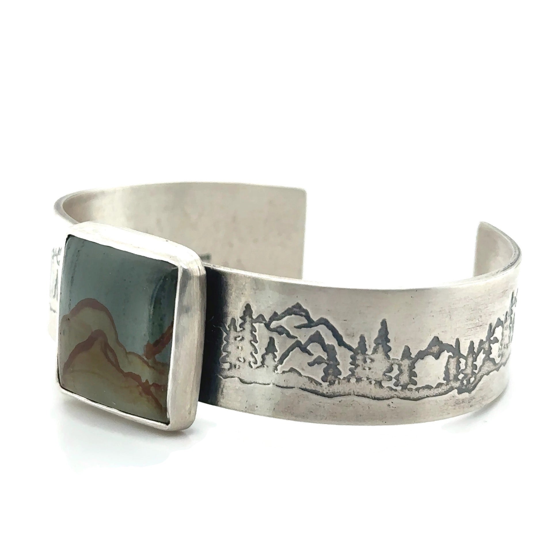 Cripple Creek Jasper Mountain Cuff Bracelet