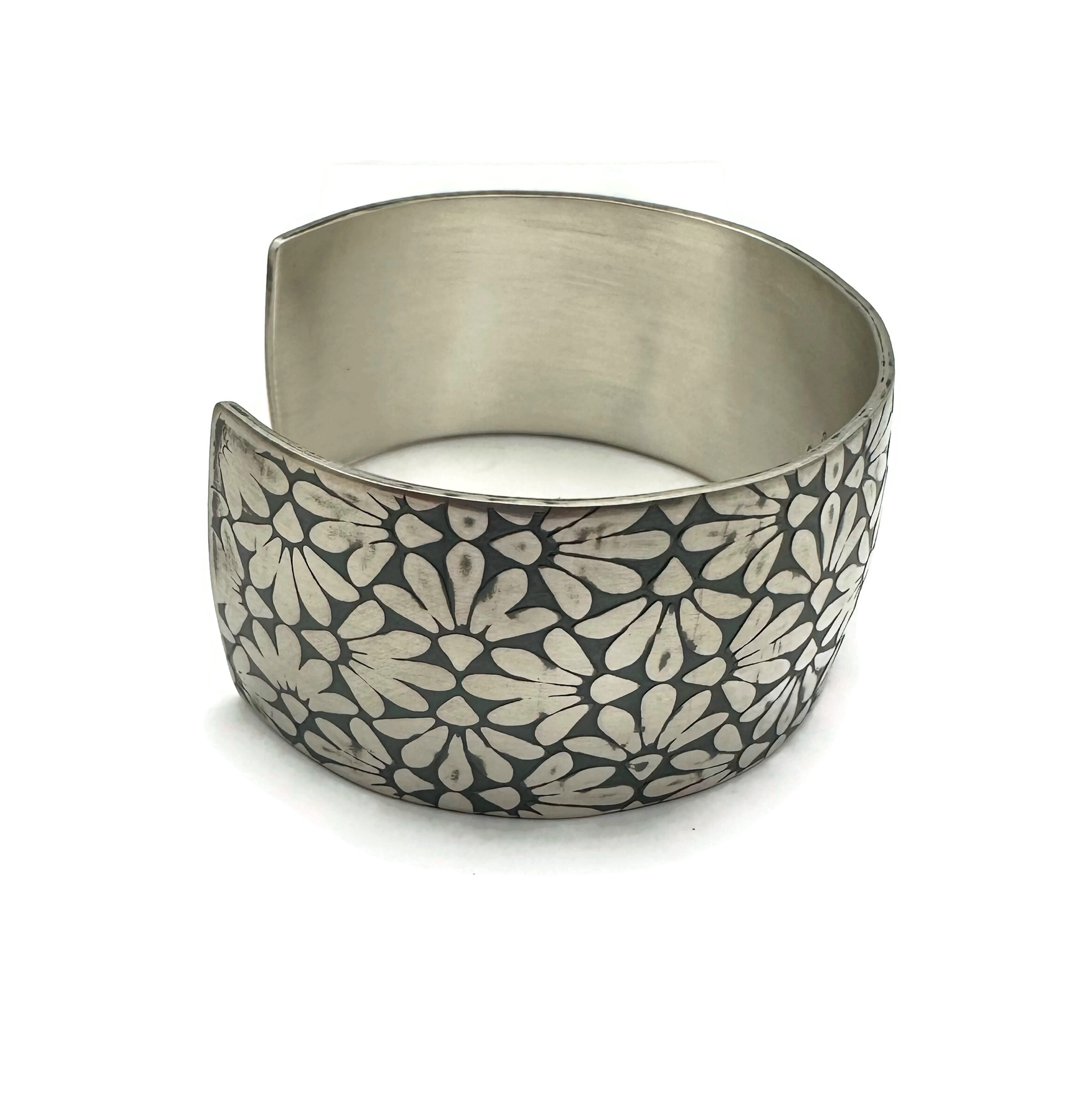 Sterling Silver Floral Cuff Bracelet