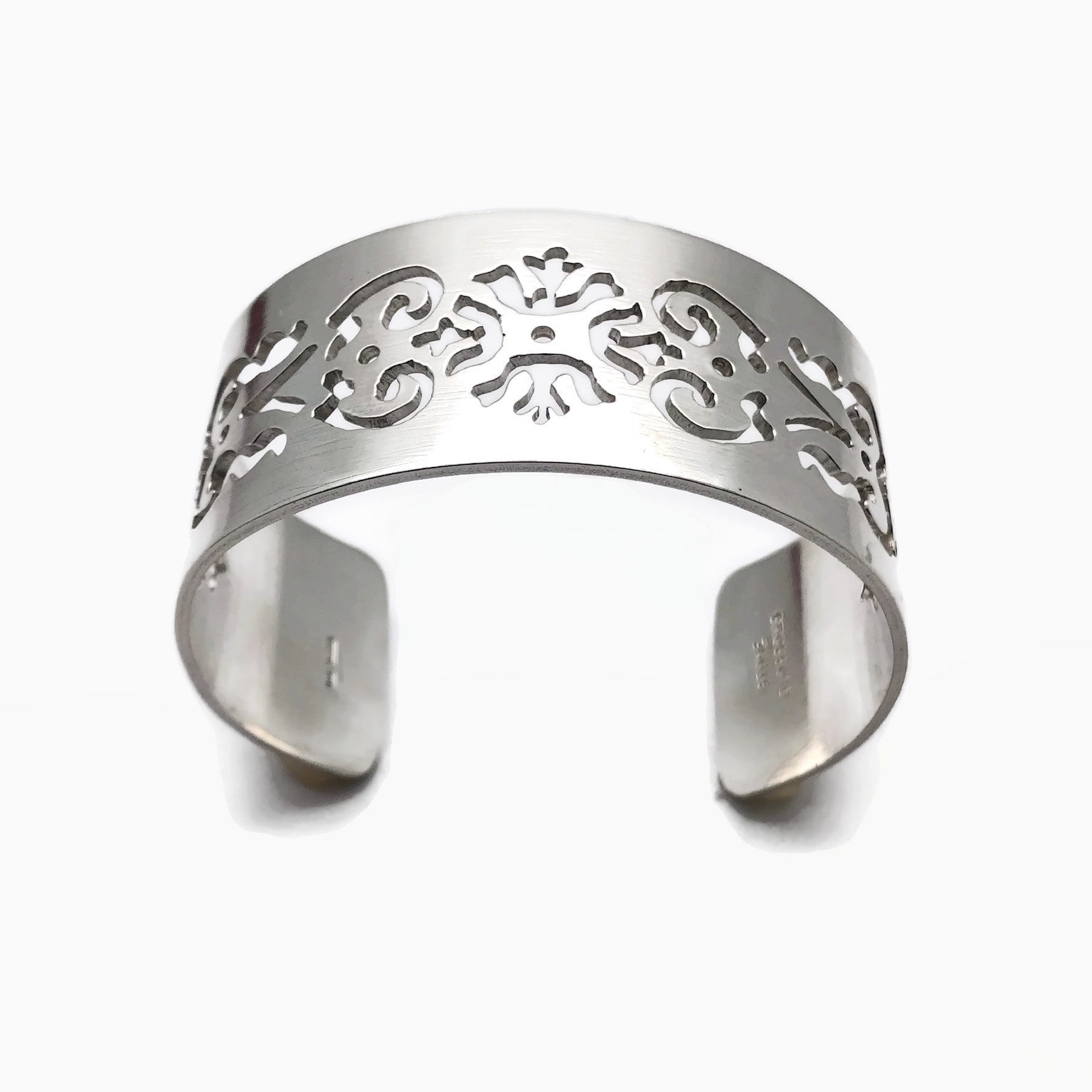 Art Nouveau Style Hand Pierced Cuff Bracelet