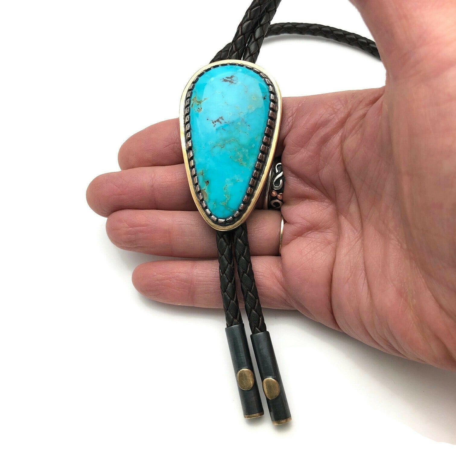 Kingman Turquoise Bolo Tie