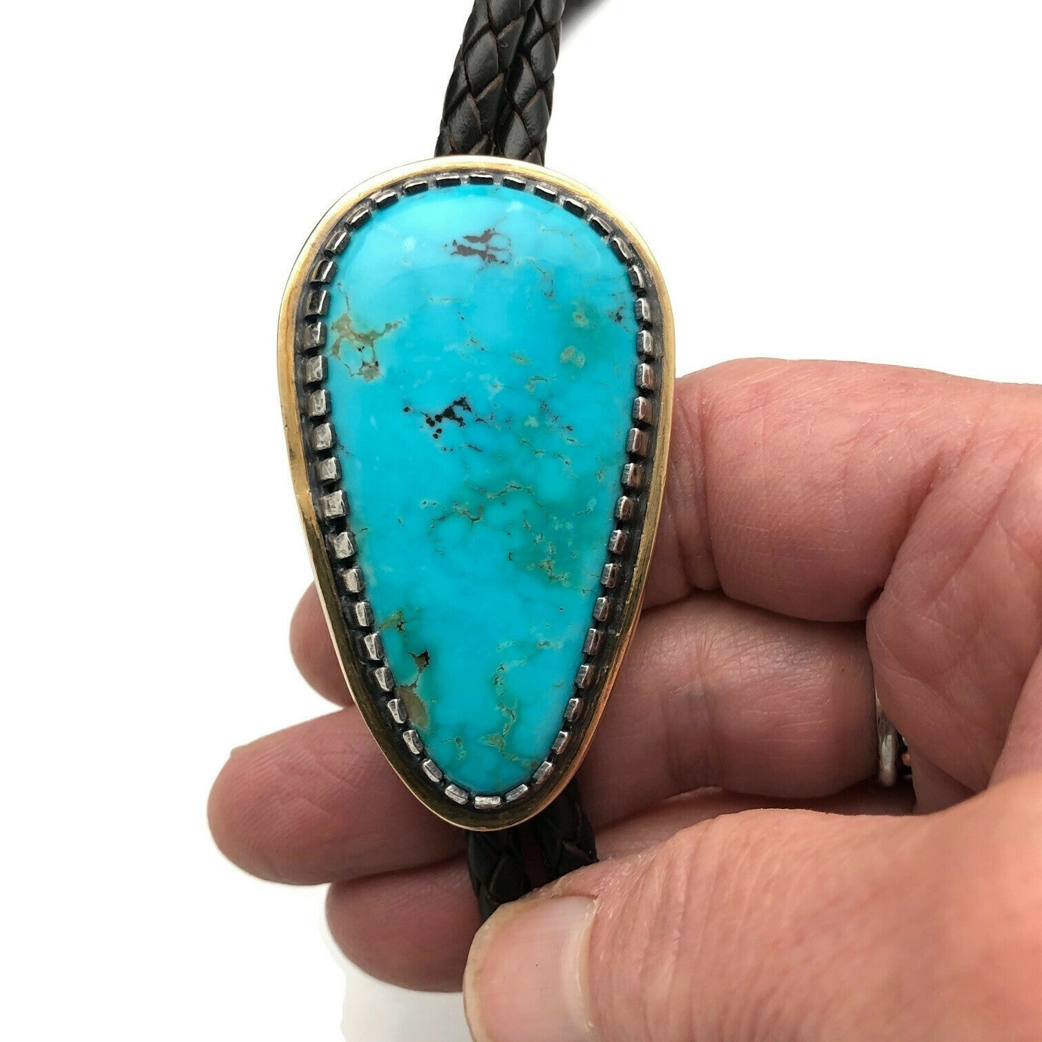 Kingman Turquoise Bolo Tie