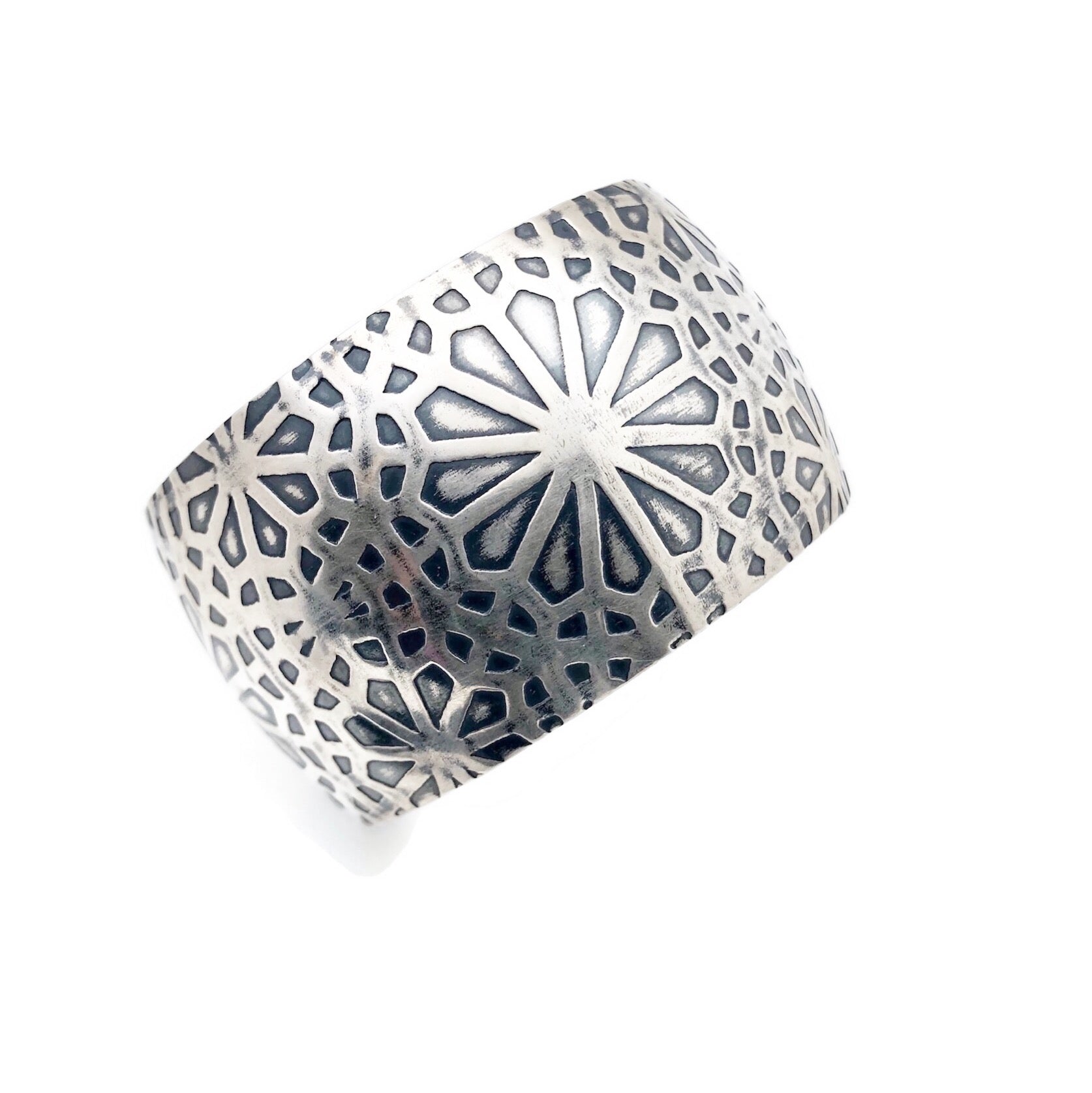 Sterling Silver Embossed Cuff Bracelet