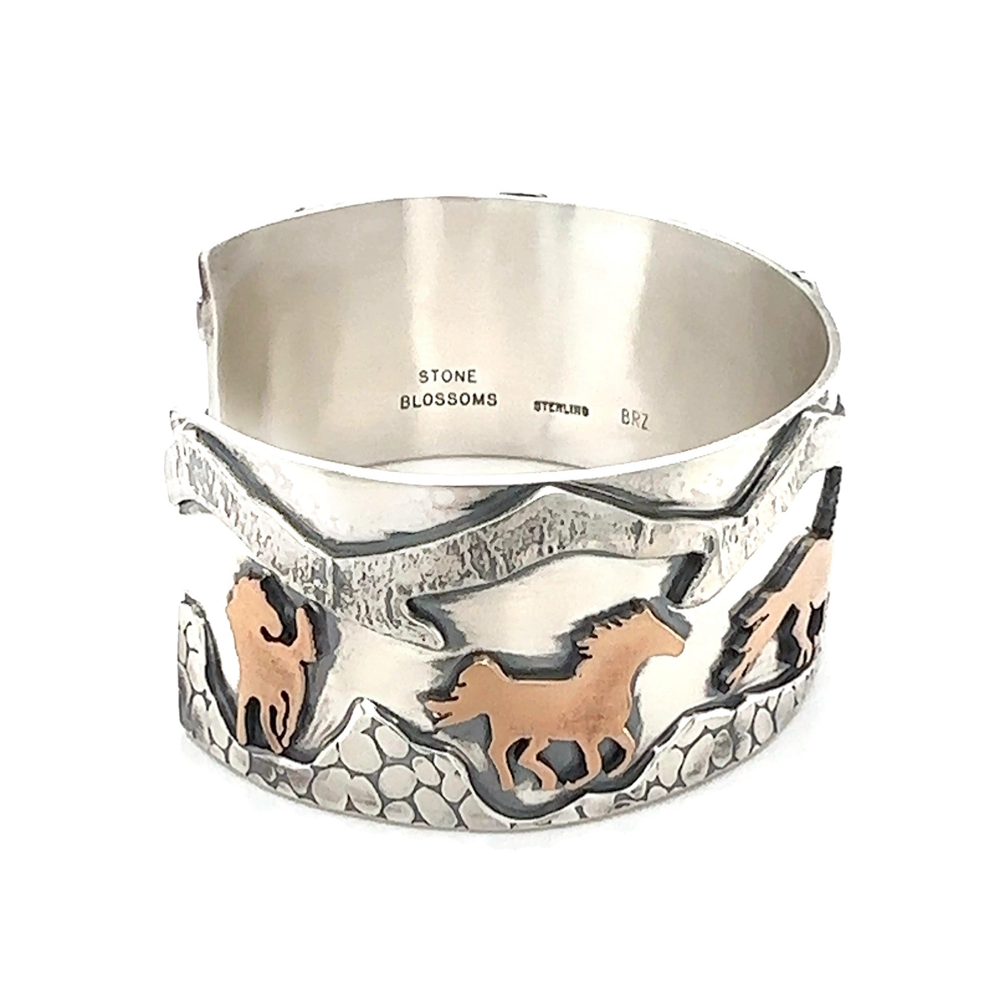 VTG STERLING outlets SILVER HORSE CUFF BRACELET #A348