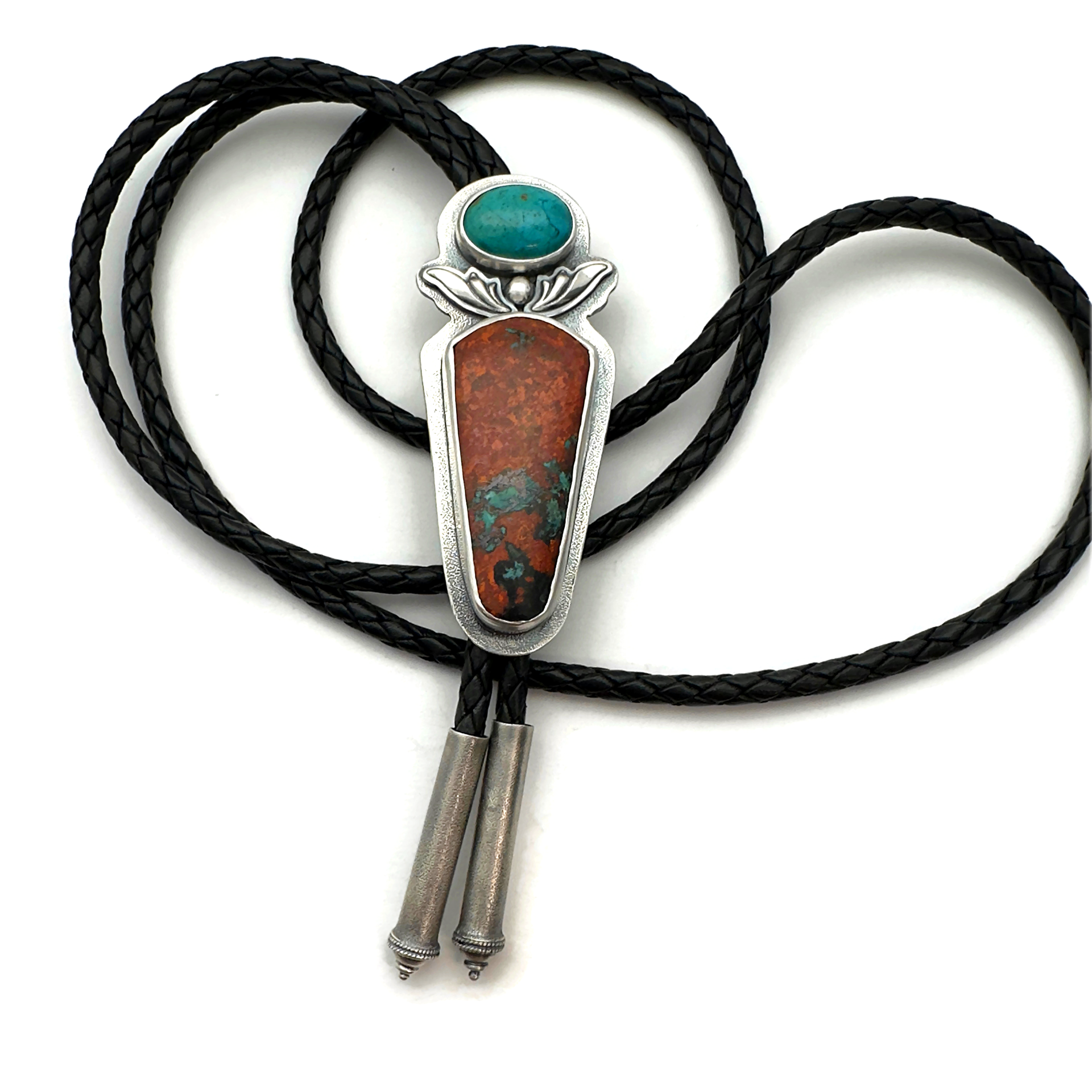 Sonora Sunrise and Chrysocolla Bolo Tie