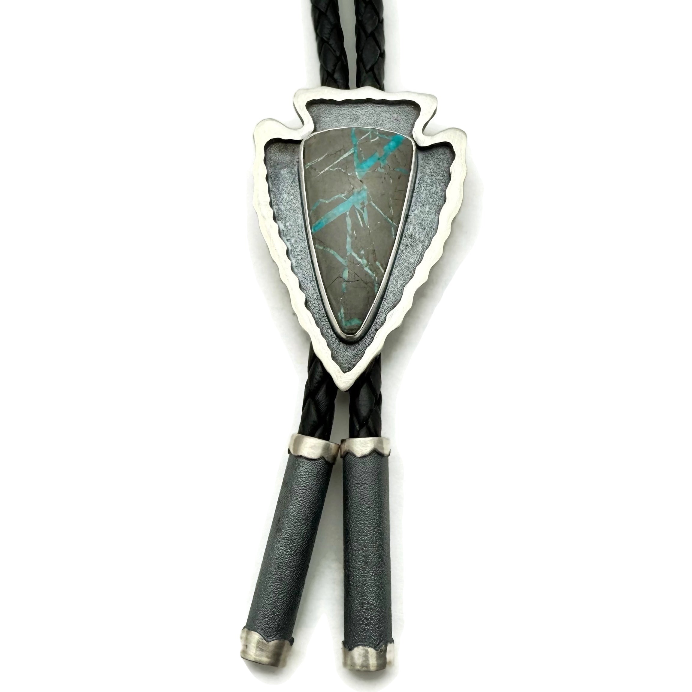 Arrowhead Bolo Tie with Happy Turquoise