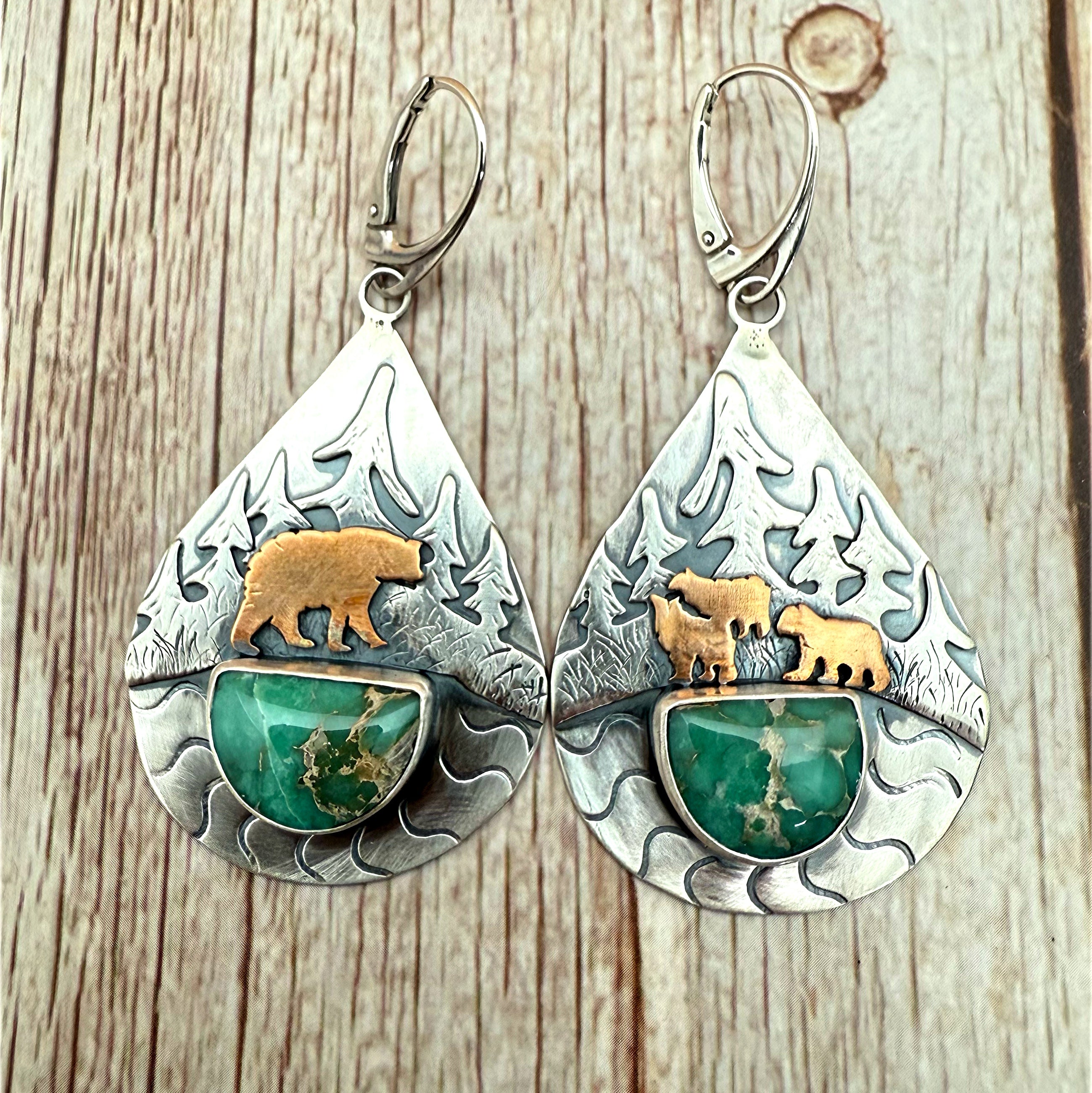 Mama Bear and Cubs Earrings
