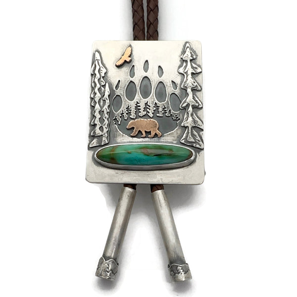 Bear in the Woods Bolo Tie