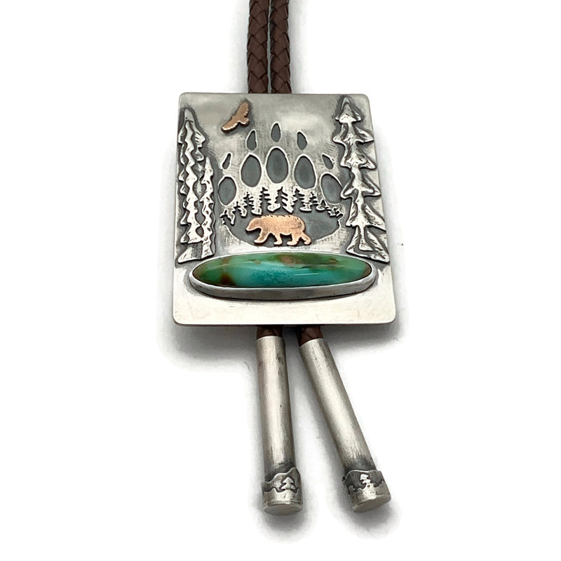 Bear in the Woods Bolo Tie