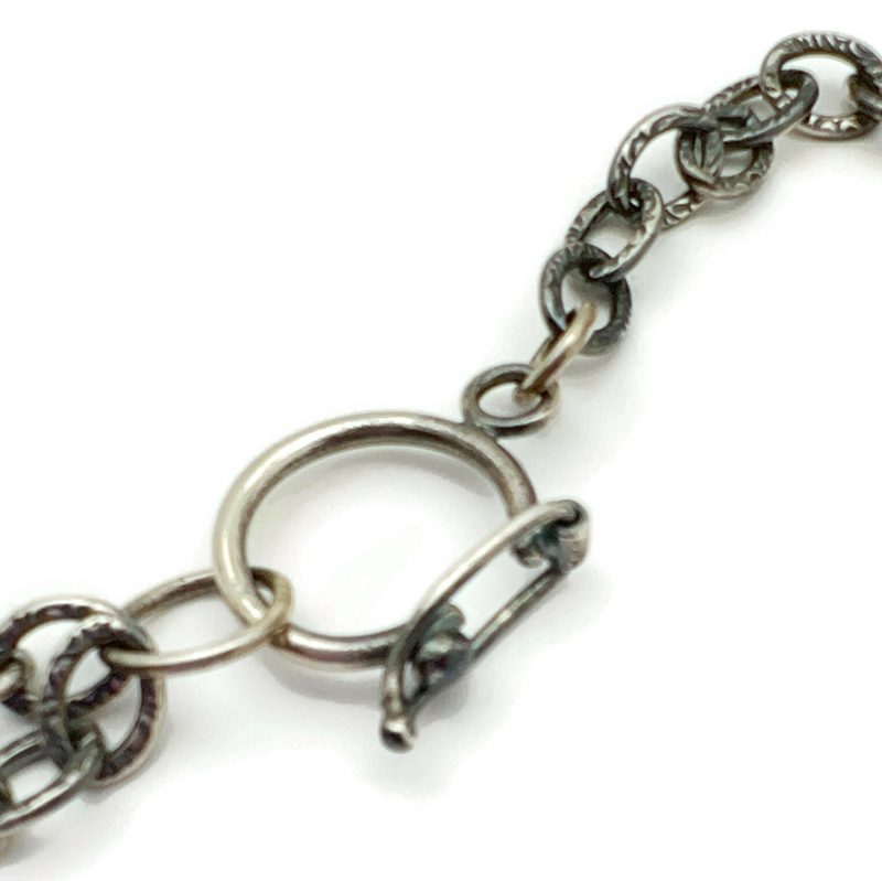 clasp on beaded labradorite necklace
