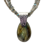 labradorite beaded necklace