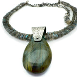 labradorite beaded necklace