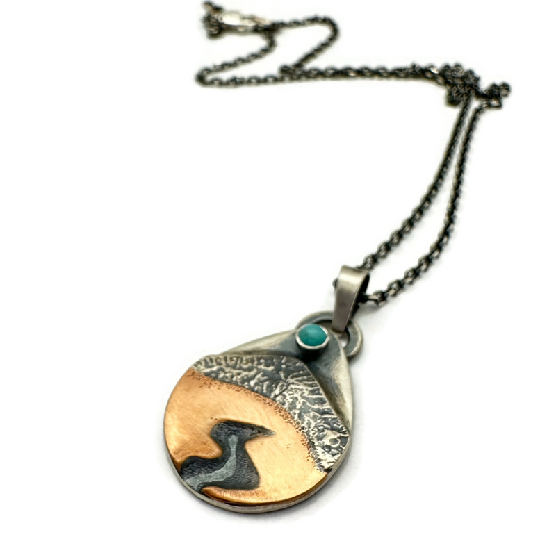 The Winding Path Alpine Necklace with Amazonite Gemstone