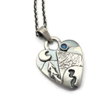 Alpine Heart in Sterling Silver with Montana Sapphire
