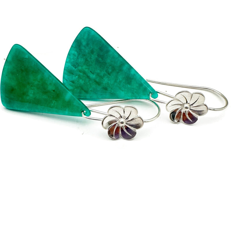 Peruvian Amazonite and Sterling Silver Earrings