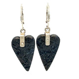 Riveted Heart of Blue Sponge Coral and Sterling Silver