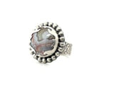 Jessite Agate Ring in Sterling Silver Size 8.5