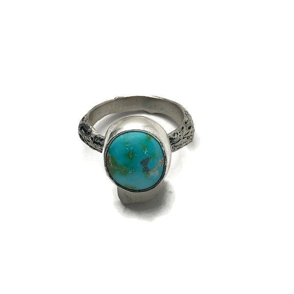 sterling silver and sonoran mountain turquoise twig ring
