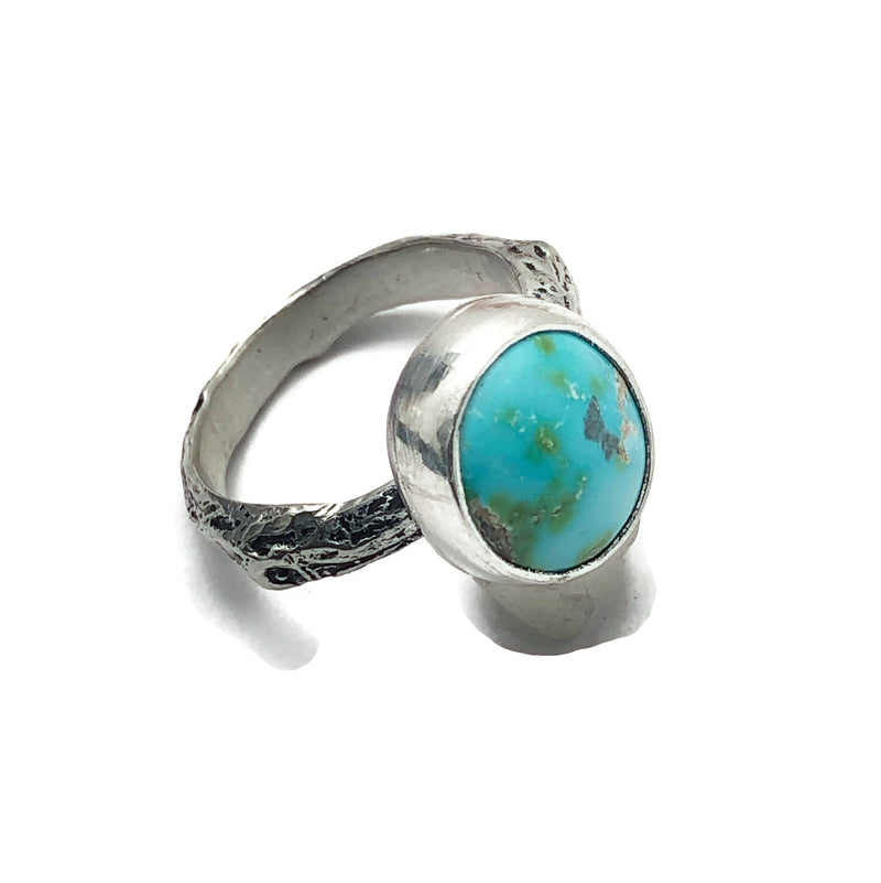 sterling silver and sonoran mountain turquoise twig ring