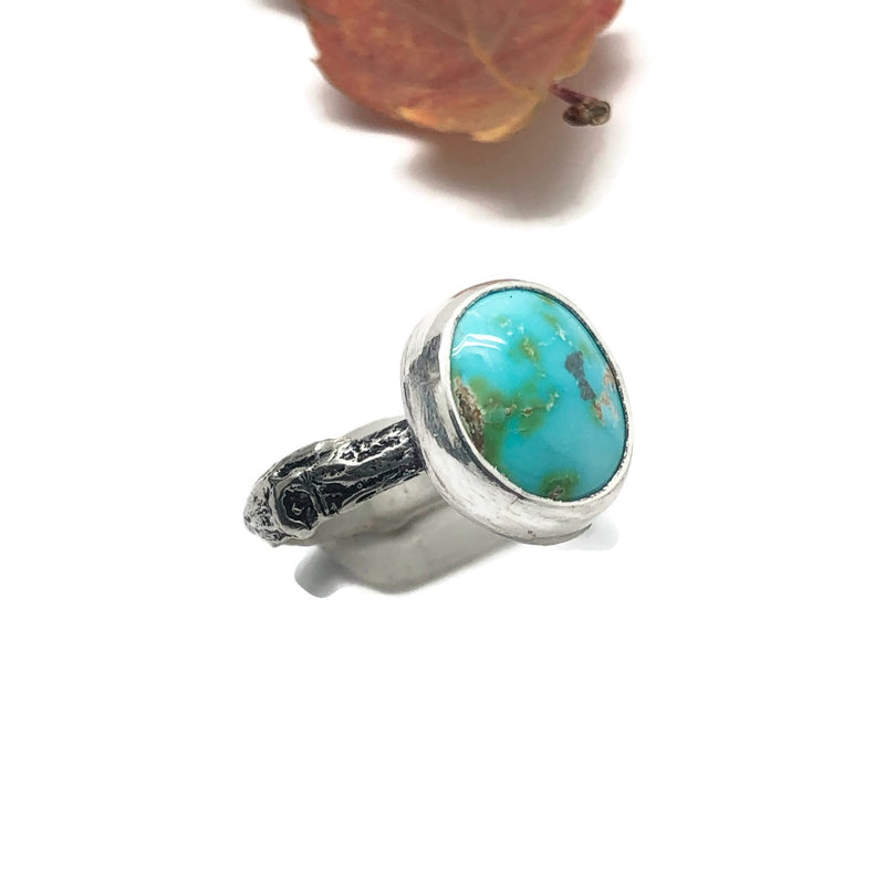 sterling silver and sonoran mountain turquoise twig ring