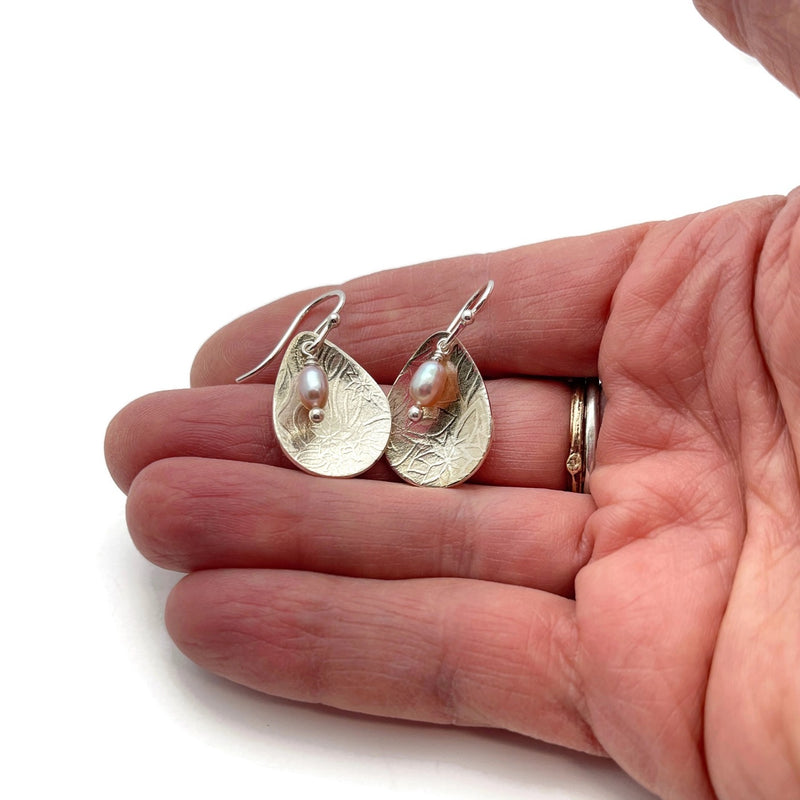 Sterling Silver and Freshwater Pearl Drop Earrings