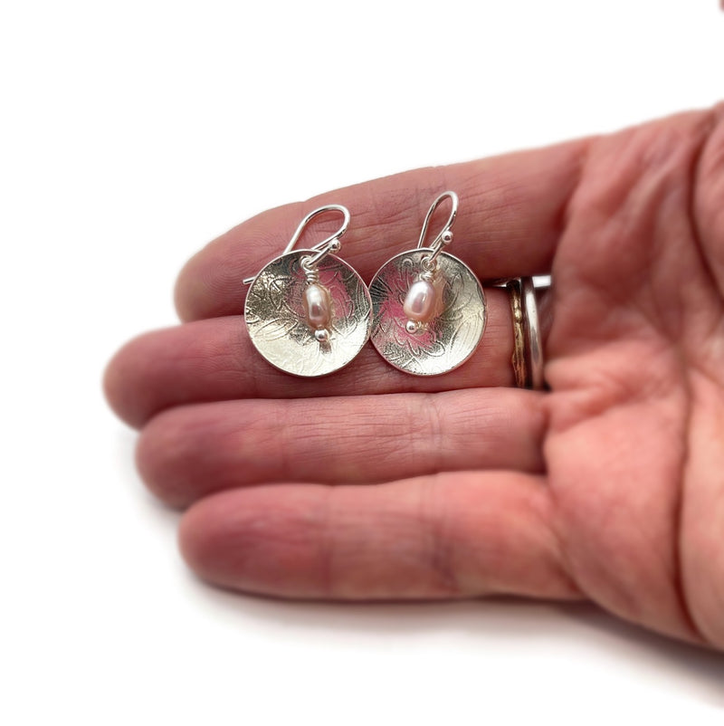 Sterling Silver and Freshwater Pearl Drop Earrings