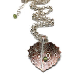 Mokume Gane Aspen Leaf Necklace
