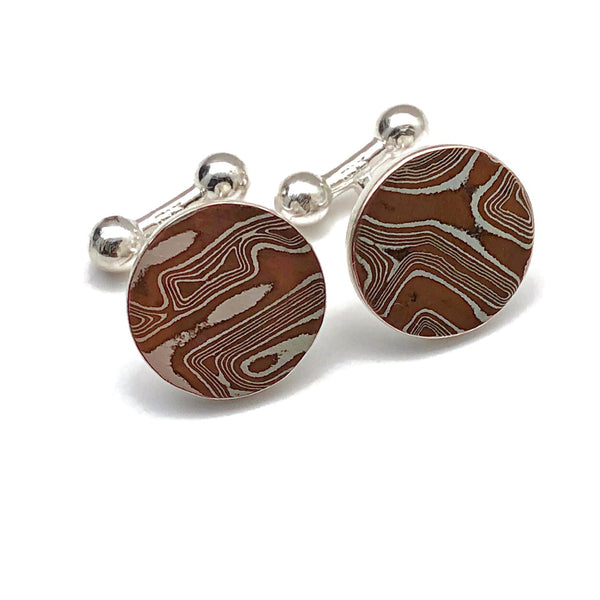 Mokume Gane Cuff Links